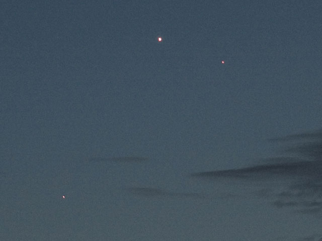 Saturn, Venus, Mercury